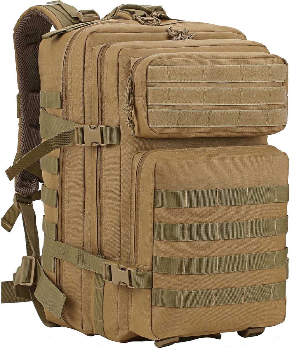 YONO Tactical Backpack Militaire Rugzak - Tactische Wandelrugzak Leger - 45L - Lichtbruin