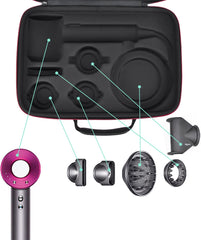 YONO Tas geschikt voor Dyson Supersonic Föhn - Travel Hard Case Bescherm Hoes - Opberghoes voor Haarddroger - Koffer - Zwart