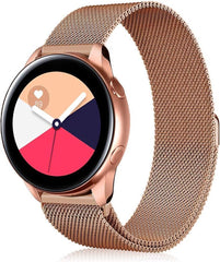 YONO Milanees Bandje 20mm - Horlogebandje Luxe Milanese Horlogeband geschikt voor Samsung Galaxy Watch 7 / 6 / 5 / Pro / 4 / 3 / Active 2 - Polar Ignite / Unite – Huawei - Rose Gold
