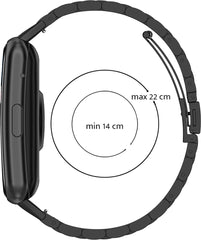 YONO Schakel Bandje geschikt voor Huawei Watch Fit - Stalen RVS Armband - Zilver