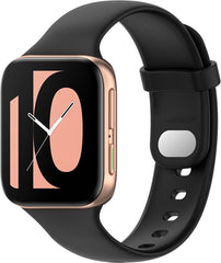 YONO Siliconen Bandje geschikt voor Oppo Watch 46mm – Zwart
