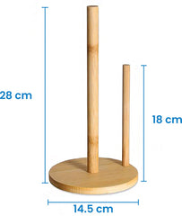 YONO Bamboe Keukenrolhouder Staand - Rollenhouder - Hout
