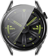 YONO Case geschikt voor Huawei Watch GT 3 - 42mm - Screen Protector Hoesje - Full Cover Bumper - Transparant