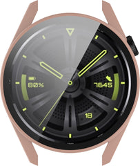 YONO Case geschikt voor Huawei Watch GT 3 - 46mm - Screen Protector Hoesje - Full Cover Bumper - Lichtroze