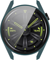 YONO Case geschikt voor Huawei Watch GT 3 - 46mm - Screen Protector Hoesje - Full Cover Bumper - Donkergroen