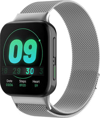 YONO Milanees Bandje geschikt voor Oppo Watch 41mm - Metalen Armband – Zilver