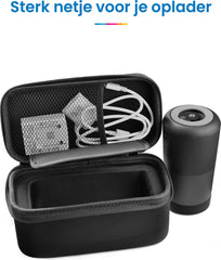 YONO Hard Case geschikt voor Bose Soundlink Revolve Series I / II (1 en 2 Gen) - Bescherm Hoes met Accessoires Vak - Zwart