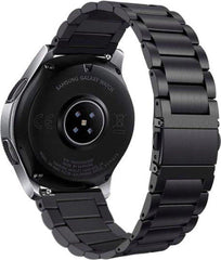 YONO Schakel Bandje 20mm - Luxe Stalen Horlogebandje geschikt voor Samsung Galaxy Watch 7 / 6 / 5 / Pro / 4 / 3 / Active 2 - Polar Ignite / Unite – Huawei - Zwart