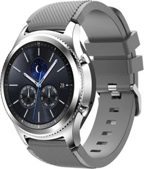 YONO Classic Bandje 22mm - Horlogebandje geschikt voor Samsung Galaxy Watch 46mm / 3 (45mm) / Gear s3 - Polar Vantage M2 / Grit X - Huawei Watch GT 3 (pro) / 2 - Amazfit GTR - Grijs