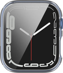 YONO Screen Protector Case geschikt voor Apple Watch Series 7 / 8 / 9 (45 mm) - Full Cover Bumper Hoesje iWatch - Transparant