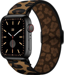 YONO Nylon Stretch Bandje geschikt voor Apple Watch - 42 / 44 / 45 / 49 mm - Jaguar