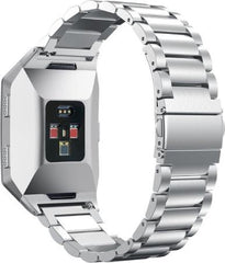 Luxe Metalen Armband geschikt voor FitBit Ionic – Schakel Bandje Zilver