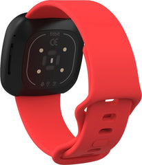 YONO Bandje geschikt voor Fitbit Versa 4 / 3 / Sense – Siliconen – Rood – Large