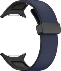 YONO Sport Leren Bandje geschikt voor Samsung Galaxy Watch Ultra 47mm - Siliconen en Leer Horlogebandje - Donkerblauw