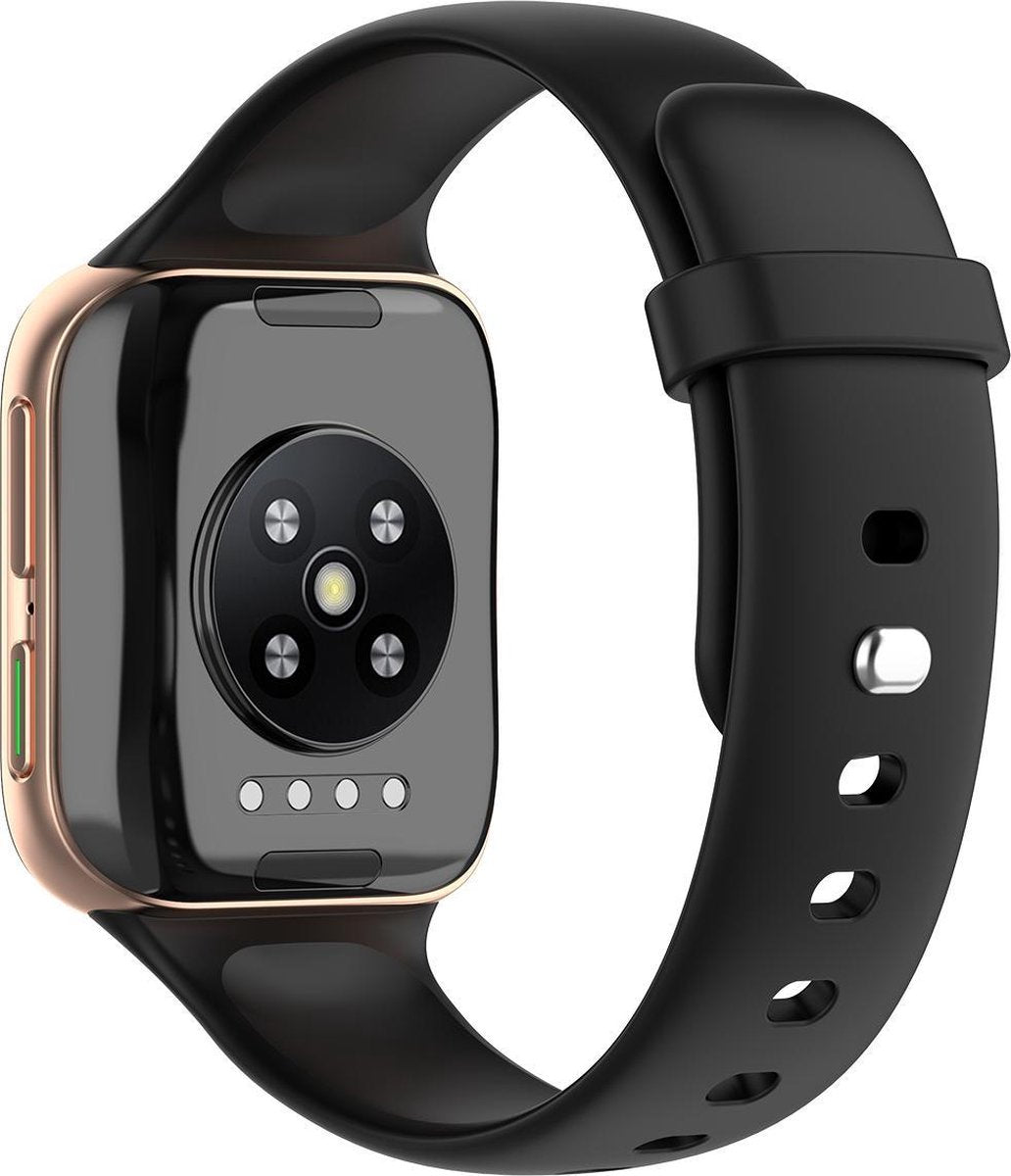 YONO Siliconen Bandje geschikt voor Oppo Watch 46mm – Zwart