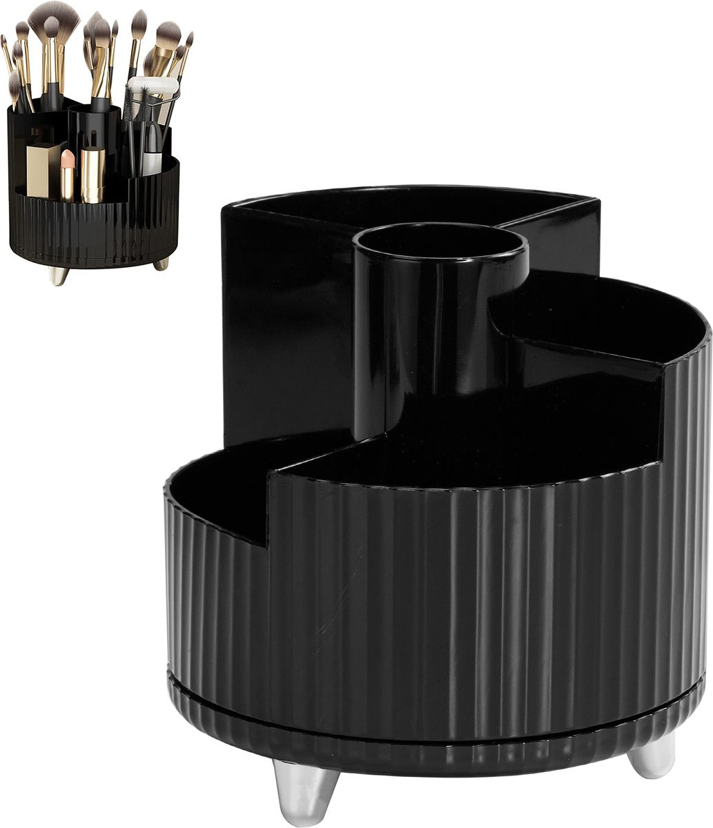 YONO Make Up Organizer - Organizer Skincare - Parfum - Houder - Draaibaar - Staand - Zwart