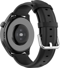 YONO Bandje geschikt voor Samsung Galaxy Watch 6/5 - Vacca Leer - Zwart