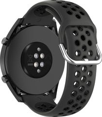 YONO Sport Air Smartwatch Bandje 20mm - Horlogebandje geschikt voor Samsung Galaxy Watch 7 / 6 / 5 / Pro / 4 / 3 / Active 2 - Polar Ignite / Unite – Huawei - Zwart