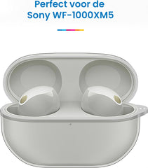 YONO Soft Case geschikt voor Sony WF-1000XM5 - Hoesje met Clip - Transparant