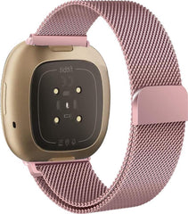 YONO Bandje geschikt voor Fitbit Versa 3 / Sense – Milanees – Roze – Large
