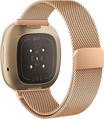 YONO Bandje geschikt voor Fitbit Versa 3 / Sense – Milanees – Rose Gold – Large