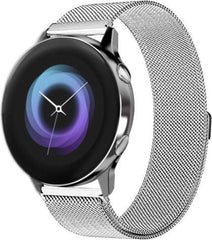 YONO Milanees Bandje 20mm - Luxe Milanese Horlogebandje geschikt voor Samsung Galaxy Watch 7 / 6 / 5 / Pro / 4 / 3 / Active 2 - Polar Ignite / Unite – Huawei - Zilver