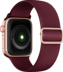 YONO Siliconen Stretch Bandje geschikt voor Apple Watch - 42 / 44 / 45 / 49 mm - Rood