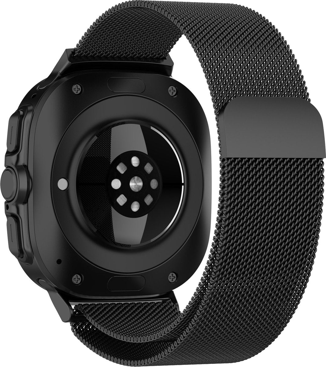 YONO Milanees Bandje geschikt voor Samsung Galaxy Watch Ultra (47mm) - Luxe Milanese Horlogebandje - Zwart