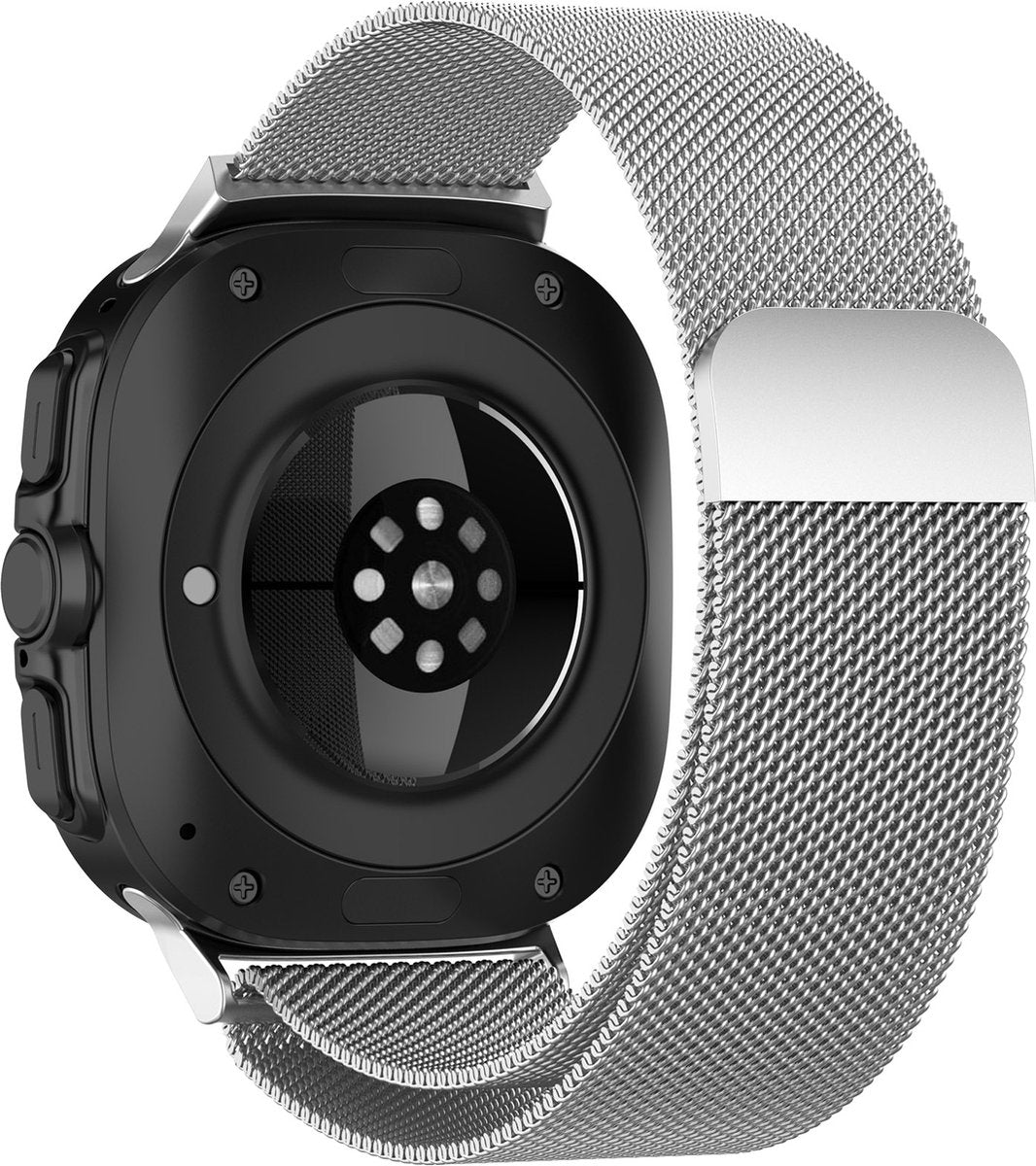 YONO Milanees Bandje geschikt voor Samsung Galaxy Watch Ultra (47mm) - Luxe Milanese Horlogebandje - Zilver