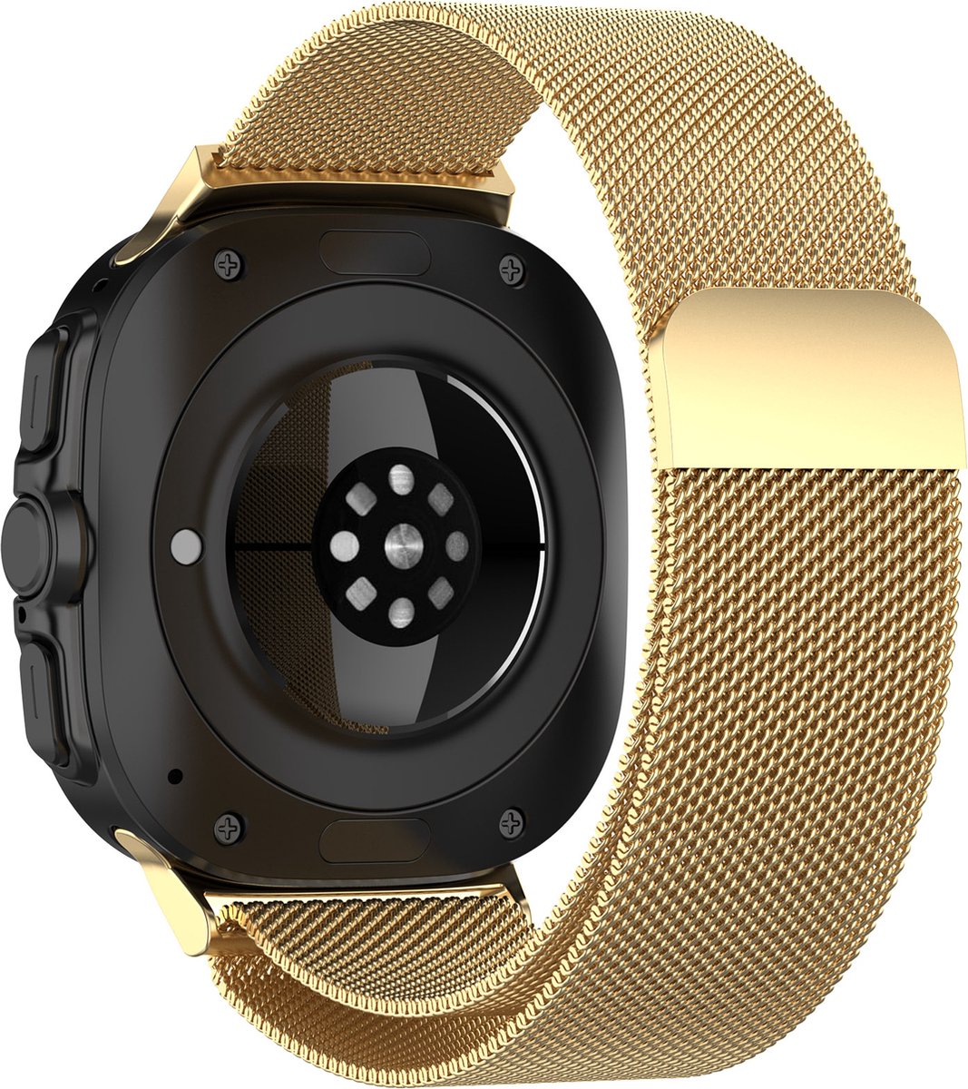 YONO Milanees Bandje geschikt voor Samsung Galaxy Watch Ultra (47mm) - Luxe Milanese Horlogebandje - Goud