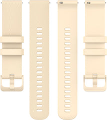 YONO Siliconen Sport Bandje 18mm - Horlogebandje geschikt voor Garmin Vivoactive 4S - Venu 2S - Vivomove 3S - Beige