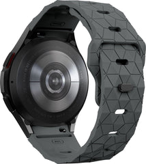 YONO Hexagon Bandje 20mm - Horlogebandje geschikt voor Samsung Galaxy Watch 7/6/5/4 (40/43/44/47mm Classic & Pro) - Donkergrijs