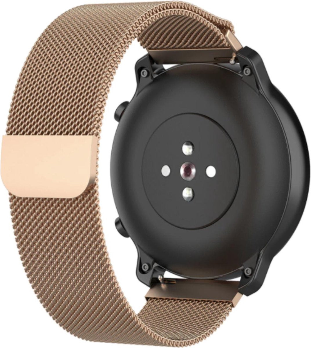 YONO Milanees Bandje 22mm - Horlogebandje geschikt voor Samsung Galaxy Watch 46mm / 3 (45mm) / Gear s3 - Polar Vantage M2 / Grit X - Huawei Watch GT 3 (pro) / 2 - Amazfit GTR - Rose Gold