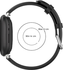 YONO Vacca Leer Bandje geschikt voor Fitbit Versa 3 / Sense - Leren Vervangende Horlogebandje Strap - Grijs