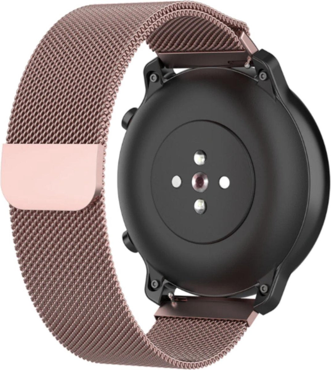 YONO Milanees Bandje 22mm - Horlogebandje geschikt voor Samsung Galaxy Watch 46mm / 3 (45mm) / Gear s3 - Polar Vantage M2 / Grit X - Huawei Watch GT 3 (pro) / 2 - Amazfit GTR - Roze