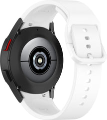 YONO Bandje geschikt voor Samsung Galaxy Watch 6 / 5 / Pro / 4 - Perfect Fit - Wit