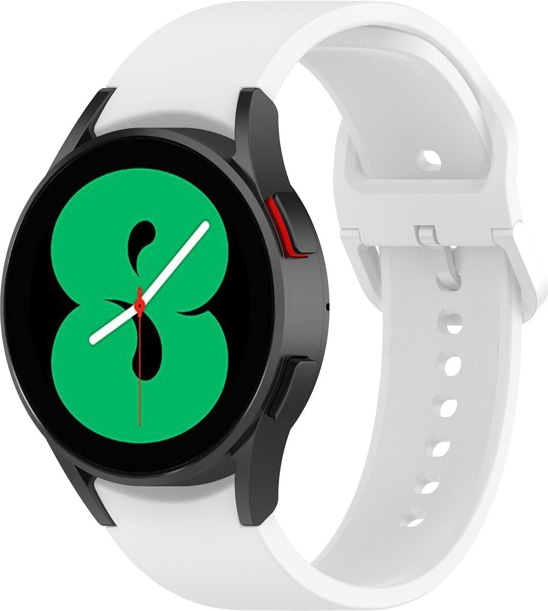 YONO Bandje geschikt voor Samsung Galaxy Watch 6 / 5 / Pro / 4 - Perfect Fit - Wit