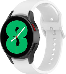 YONO Bandje geschikt voor Samsung Galaxy Watch 6 / 5 / Pro / 4 - Perfect Fit - Wit