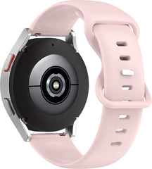 YONO Siliconen Soft Bandje 22mm - Horlogebandje geschikt voor Samsung Galaxy Watch 46mm / 3 (45mm) / Gear s3 - Polar Vantage M2 / Grit X - Huawei Watch GT 3 (pro) / 2 - Amazfit GTR - Lichtroze - Small