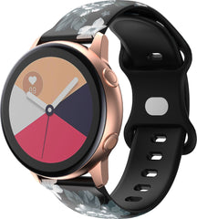 YONO Special Sport Bandje 20mm - Horlogebandje geschikt voor Samsung Galaxy Watch 7/6/5 / Pro / 4 / 3 / Active 2 - Garmin Approach / Forerunner / Venu 2 Plus / SQ / Vivomove - Polar Ignite / Unite – Huawei - Zwart