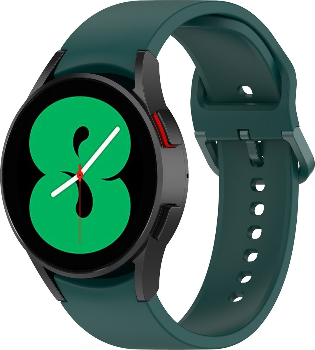 YONO Bandje geschikt voor Samsung Galaxy Watch 6 / 5 / Pro / 4 - Perfect Fit - Donkergroen
