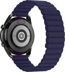 YONO Siliconen Link Bandje 20mm - Horlogebandje geschikt voor Samsung Galaxy Watch 7/6/5 / Pro / 4 / 3 / Active 2 - Polar Ignite / Unite – Donkerblauw