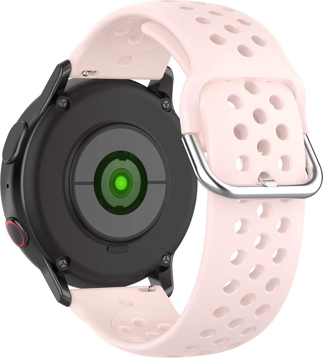 YONO Sport Air Bandje 20mm - Horlogebandje geschikt voor Samsung Galaxy Watch 7/6/5 / Pro / 4 / 3 / Active 2 - Garmin Approach / Forerunner / Venu 2 Plus / SQ / Vivomove - Polar Ignite / Unite – Huawei - Lichtroze