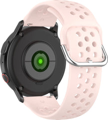 YONO Sport Air Bandje 20mm - Horlogebandje geschikt voor Samsung Galaxy Watch 7/6/5 / Pro / 4 / 3 / Active 2 - Garmin Approach / Forerunner / Venu 2 Plus / SQ / Vivomove - Polar Ignite / Unite – Huawei - Lichtroze