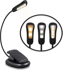 YONO Leeslampje voor Boek - Leeslamp Slaapkamer met Dimfunctie – Klemlamp – Bedlamp – Zwart