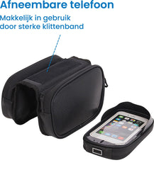 YONO Frame Tas Fiets met Waterdichte Telefoonhouder - Zwart