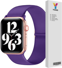 YONO Siliconen Stretch Bandje geschikt voor Apple Watch - 38 mm - 40 - 41 - Paars