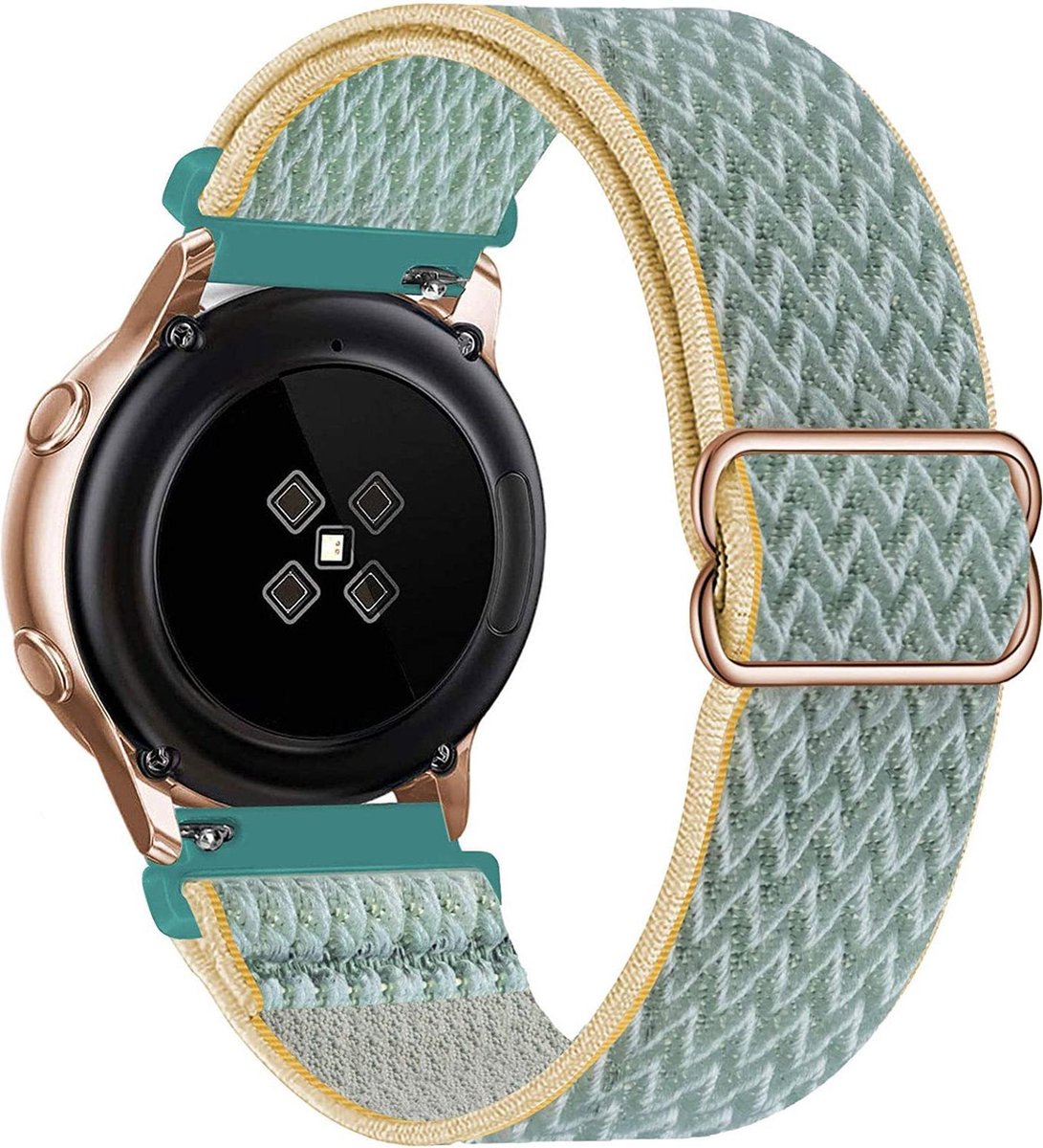 YONO Nylon Smartwatch Bandje 20mm - Horlogebandje geschikt voor Samsung Galaxy Watch 7 / 6 / 5 / Pro / 4 / 3 / Active 2 - Polar Ignite / Unite – Huawei - Sunshine