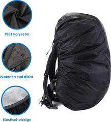 YONO Regenhoes Backpack Waterdicht - Reflecterende Rugzak Hoes Vliegtuig - 71 tot 80 Liter - Zwart - XXL