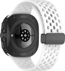 YONO Siliconen Sport Air Bandje geschikt voor Samsung Galaxy Watch Ultra (47mm) - Wit